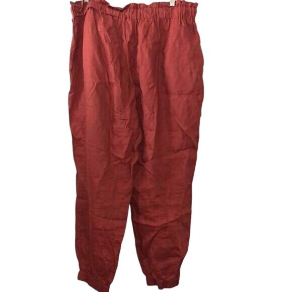 Marc New York Linen Rust Drawstring Jogger Pants XL - Picture 7 of 11